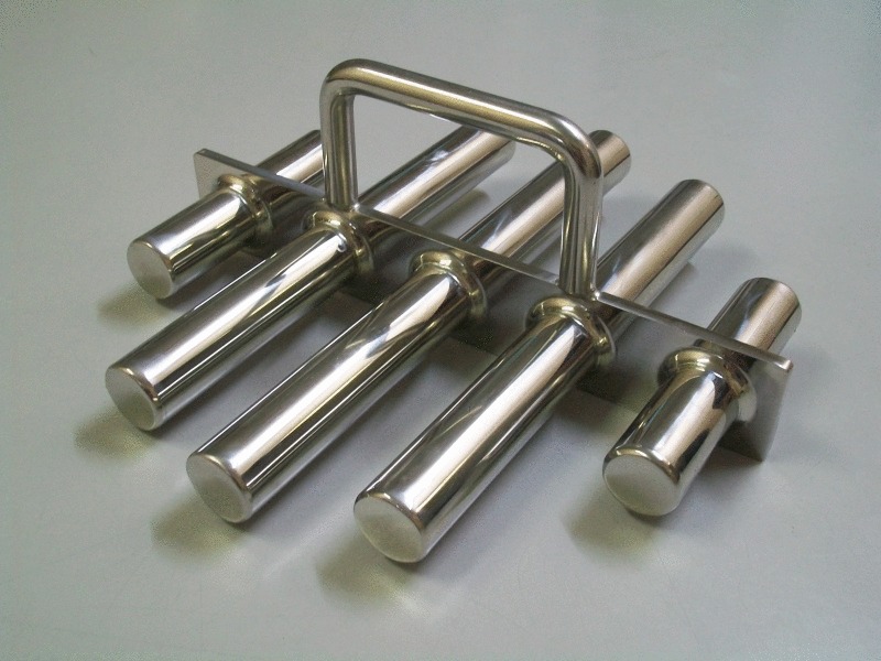 10,000 Gauss Round Rare Earth Grates - Fully Welded Construction