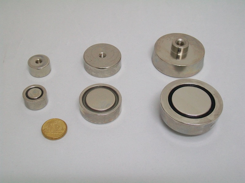 Rare Earth Pot Magnets with Thread