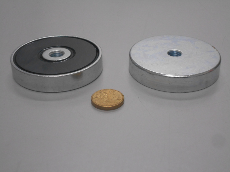 Ferrite Ceramic Pot Magnet with Machined Casing Model FP6313